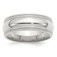 thumbnail image 1 of SS 8mm Comfort Fit Double Milgrain Size 11.5 Band in Sterling Silver, 1 of 2
