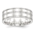 thumbnail image 1 of SS 8mm Polished Fancy Band Size 7.5, 1 of 3