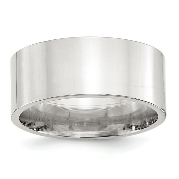 SS 9mm Comfort Fit Flat Size 9.5 Band in Sterling Silver
