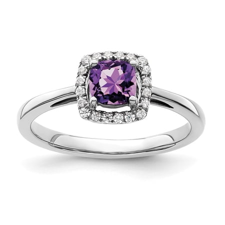 SS ANT Amethyst and Diamond Ring