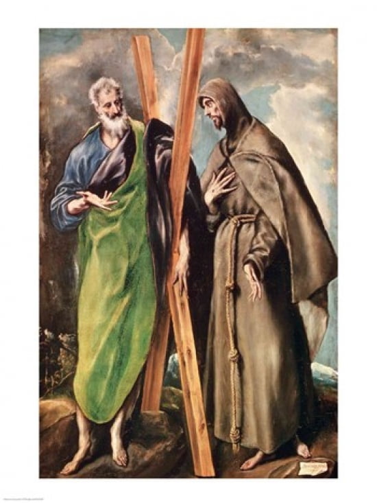 SS Andrew and Francis of Assisi Canvas Art - El Greco (18 x 24)