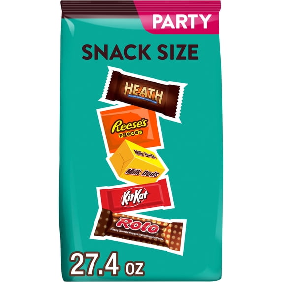 Hershey Assorted Flavored Snack Size, Candy Party Pack, 27.4 oz