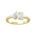 thumbnail image 1 of Brilliance Fine Jewelry 1/2 CT Lab Grown Diamond Women Toi Et Moi Ring 14K Gold Plated Silver, 1 of 5