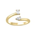 thumbnail image 1 of Brilliance Fine Jewelry 1/3 Ct Lab Grown Diamond TOI-ET-MOI Women Ring 14K Gold Plated Silver, 1 of 5