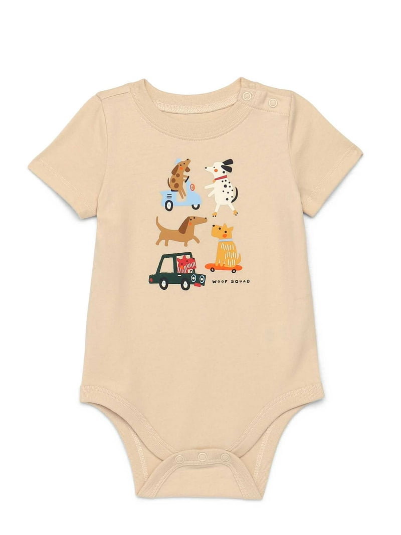 Garanimals Baby Boy Graphic Bodysuit with Short Sleeves, Sizes 0M