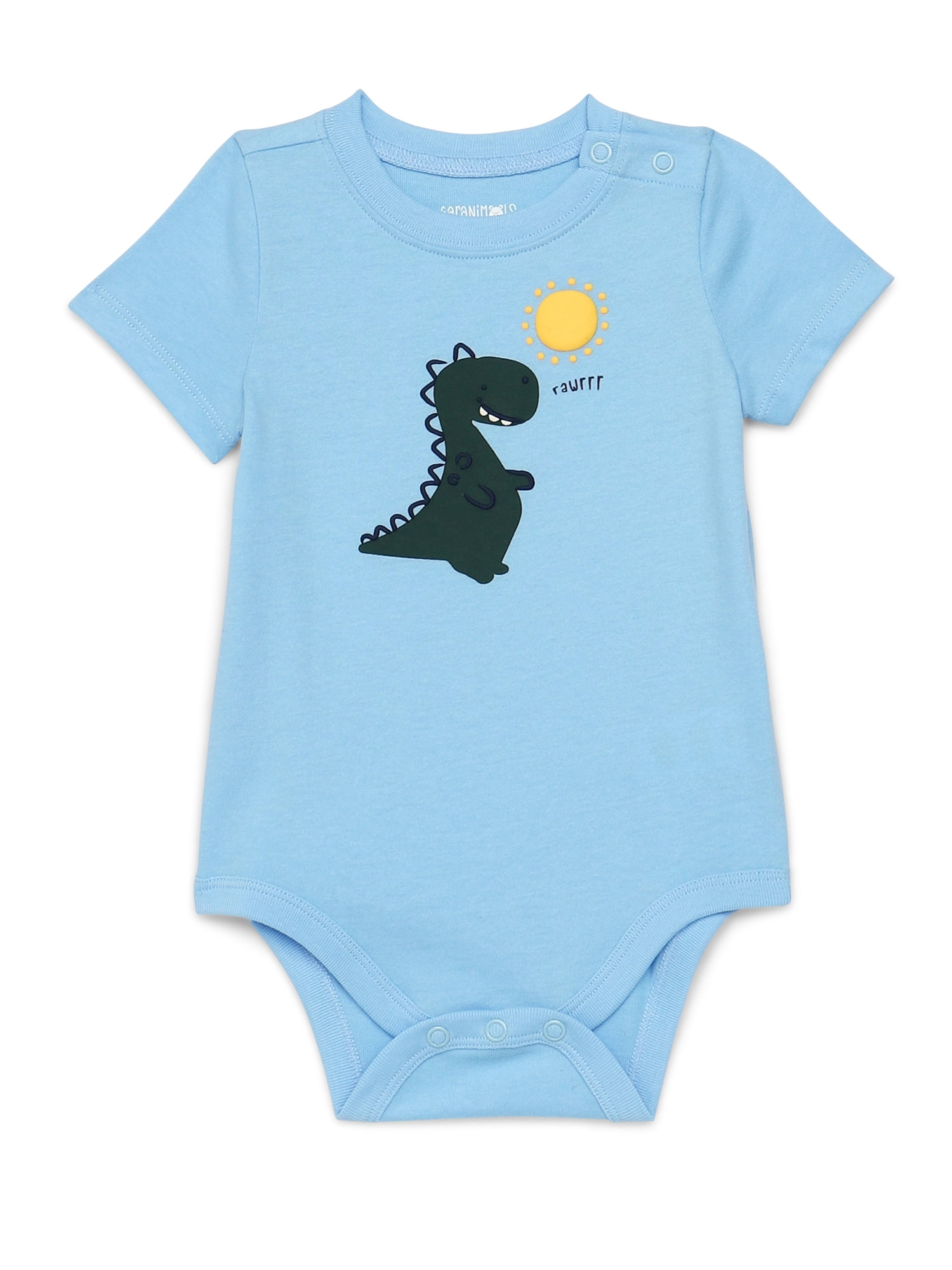 Garanimals Newborn Baby Boy, Girl & Unisex Cotton Short Sleeve Bodysuits, Sizes 0–24 Months, Single & 4-Pack