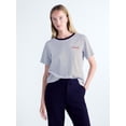 thumbnail image 1 of Free Assembly Women's and Women's Plus Cotton Cropped Boxy Tee with Short Sleeves, Sizes XS-4X, 1 of 5