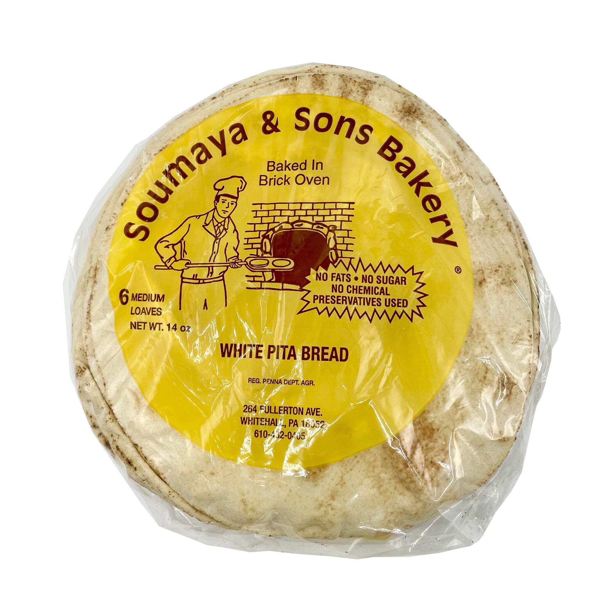 SS Bakery White Pita Bread 6 Pc