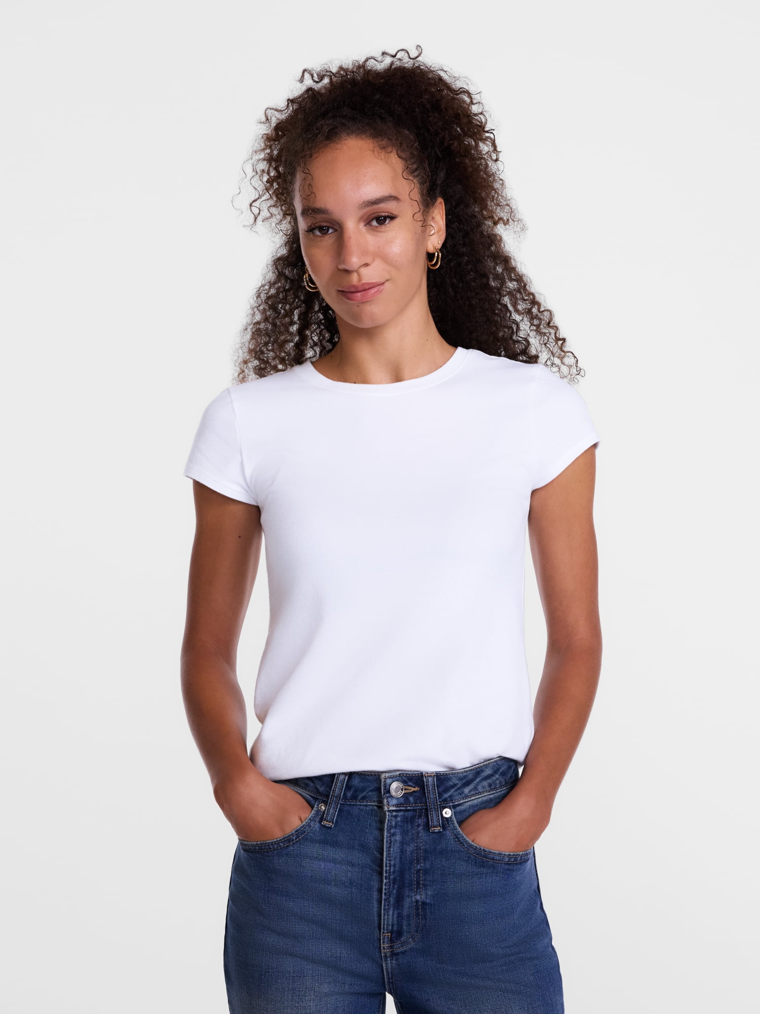 Scenario Women's and Women's Plus Tee with Short Cap Sleeves, Sizes XS-4X