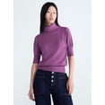 thumbnail image 1 of Scoop Women’s and Women’s Plus Cashmere Turtleneck Sweater with Elbow Length Sleeves, Lightweight, XXS-4X, 1 of 5