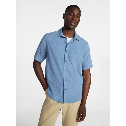 Men's Commuter Shirt with Short Sleeves, Sizes S-3XL