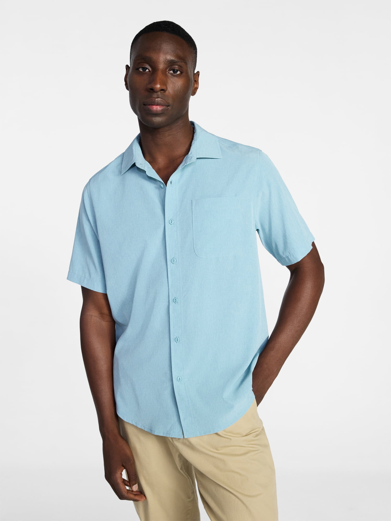 George Men's Commuter Shirt with Short Sleeves, Sizes S-3XL