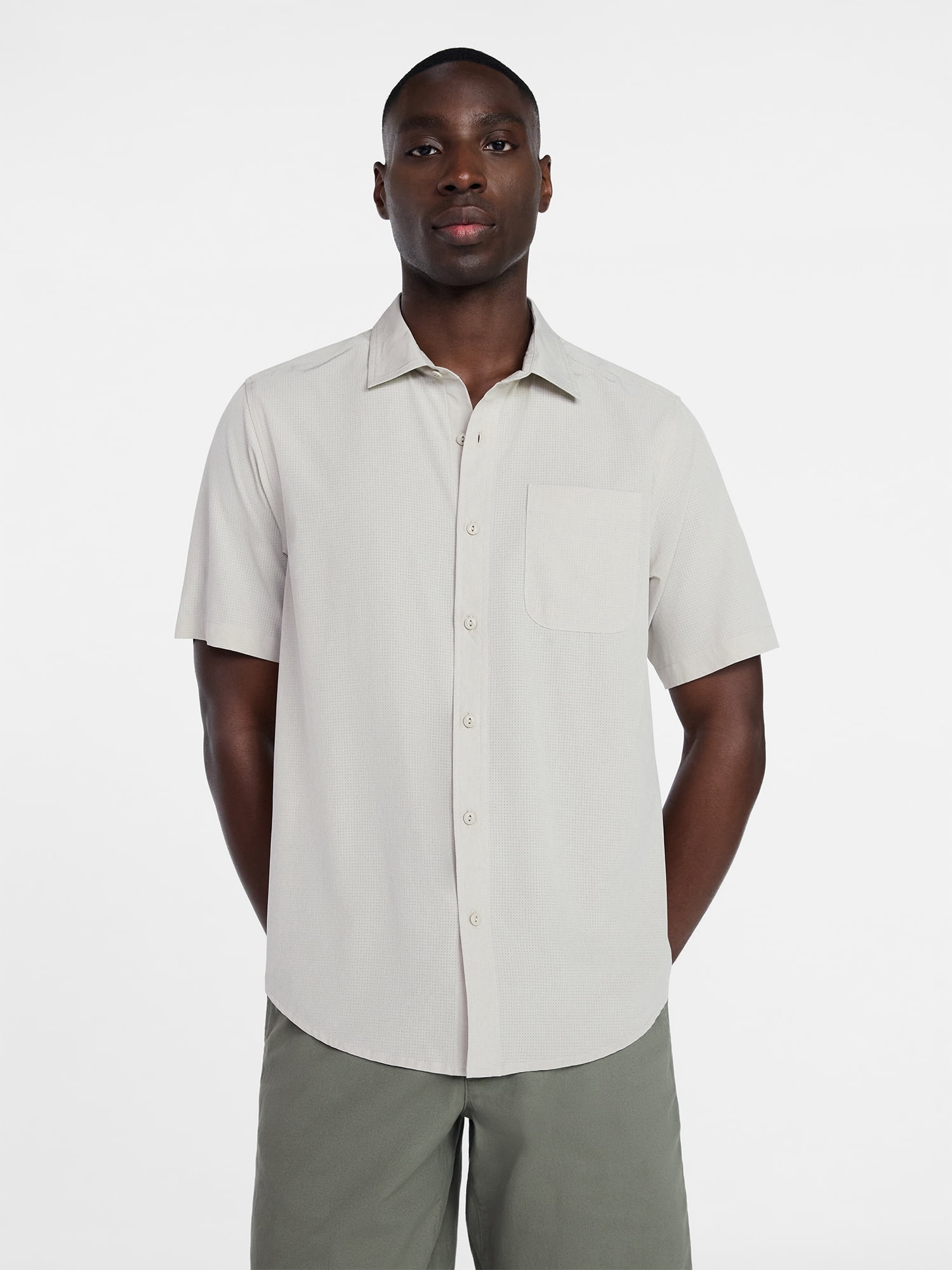 George Men's Commuter Shirt with Short Sleeves, Sizes S-3XL