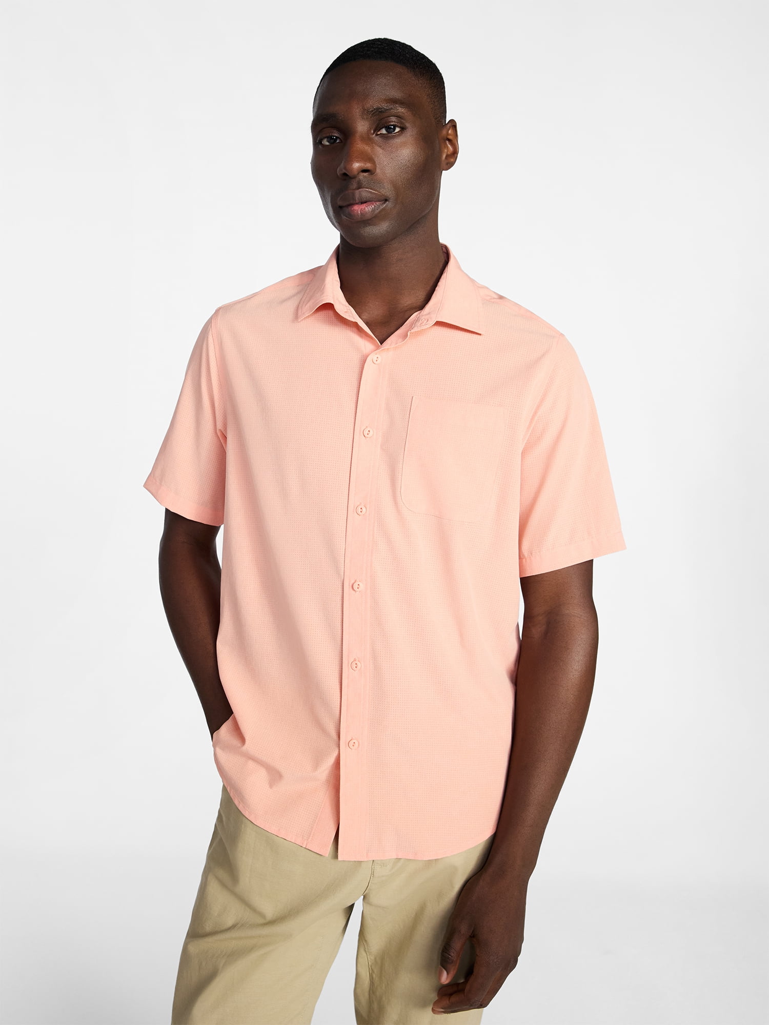 George Men's Commuter Shirt with Short Sleeves, Sizes S-3XL
