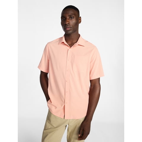 Men's Commuter Shirt with Short Sleeves, Sizes S-3XL