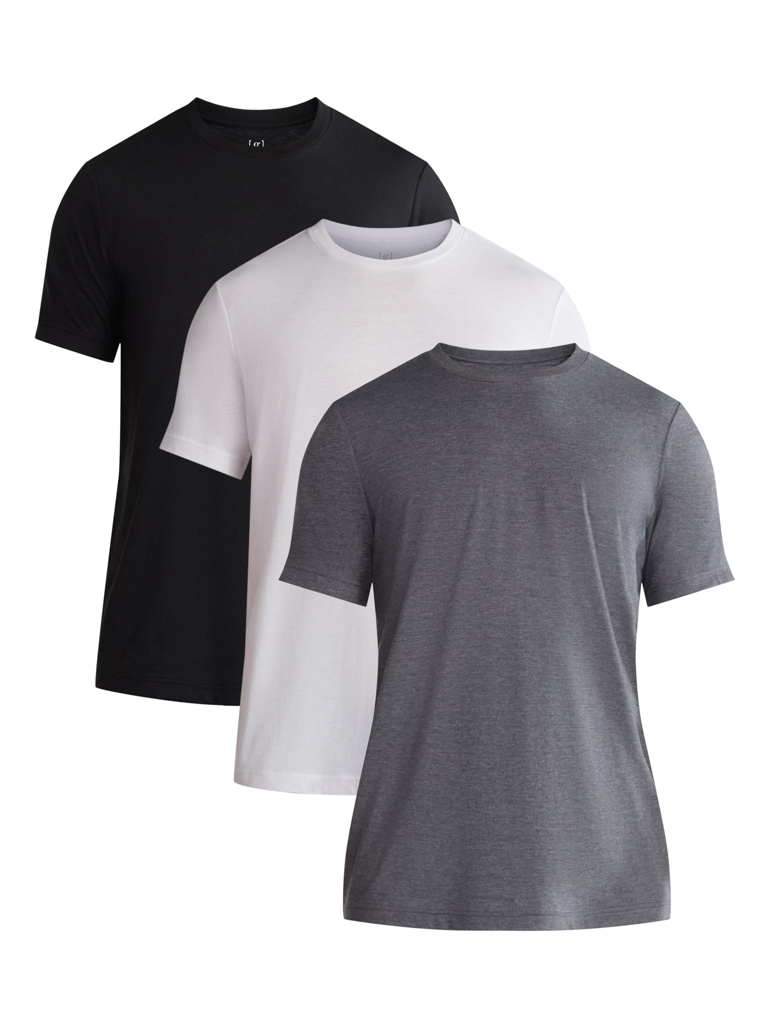 George Men's Crewneck Tee with Short Sleeves, 3-Pack, Size XS-3XL