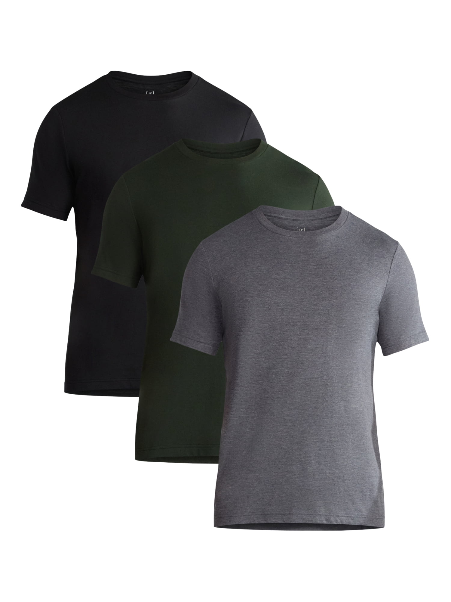 George Men's & Big Men's Classic Fit 3-Pack Crewneck Tee with Short Sleeves, Sizes XS-3XL