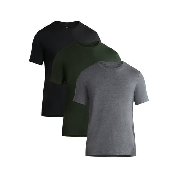 George Men's & Big Men's Classic Fit 3-Pack Crewneck Tee with Short Sleeves, Sizes XS-3XL