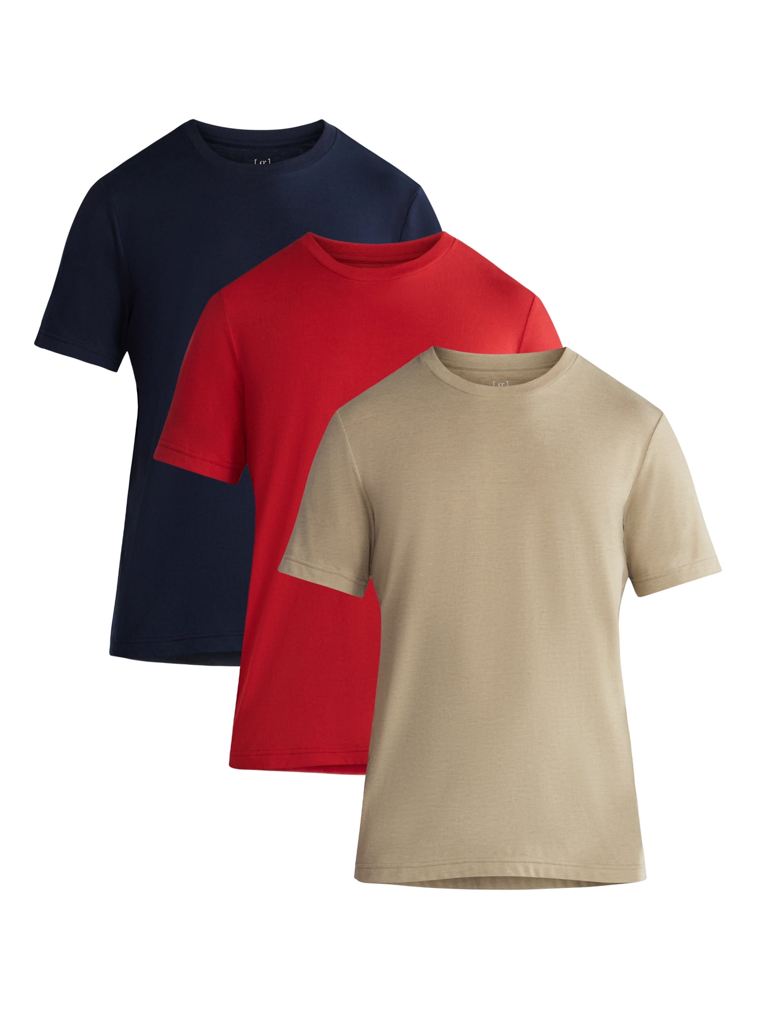 George Men's Crewneck Tee with Short Sleeves, 3-Pack, Size XS-3XL