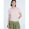 thumbnail image 1 of Free Assembly Women's and Women's Plus Cotton Cropped Boxy Tee with Short Sleeves, Sizes XS-4X, 1 of 5