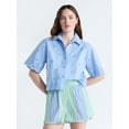 thumbnail image 1 of Free Assembly Women's and Women's Plus Cropped Cotton Eyelet Shirt, Sizes XS-4X, 1 of 5