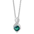 thumbnail image 1 of Sterling Shimmer Sterling Silver Rhodium-plated CZ 1564 Stone Curb Link 22 inch Necklace, 1 of 1
