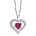 thumbnail image 1 of SS Created Ruby & Diamond Pend, 1 of 5