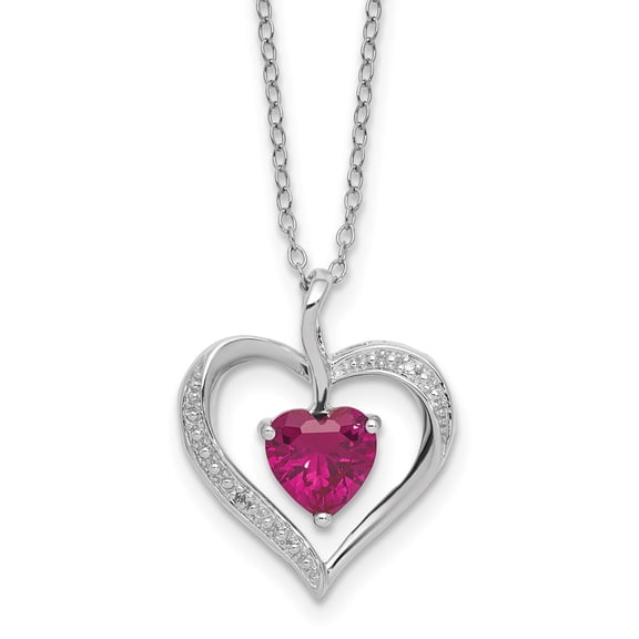 SS Created Ruby & Diamond Pend