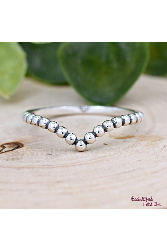 925 Sterling Silver Ring Minimalist V Shape Chevron Wishbone Design, Lightweight Stackable Silver Band, Elegant Bali Style Jewelry Gift