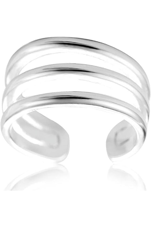 - Adjustable Multi Line Open Ring for Women, Solid 925 Thumb & Index Finger Ring, Minimalist Fashion Statement Jewelry Minimalist