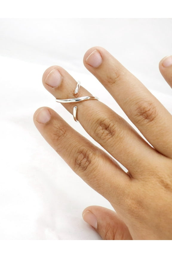 Adjustable Silver Mallet Splint Ring | Mallet Finger & Trigger Finger Support Ring