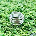 SS DESIGNS Adjustable Silver Ring, Multi-Strand Spiral Wire Wrap Open ...