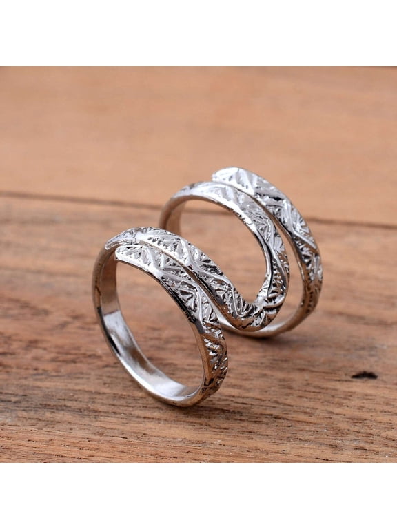 Adjustable Silver Ring, Open Swan Design Band for Women, Fashion Jewelry