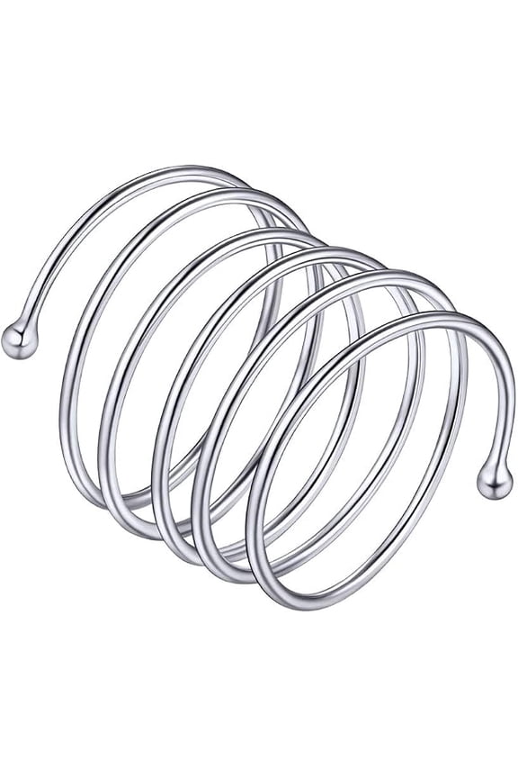Adjustable Silver Ring Solid 925 Sterling Silver Open Band Stackable Minimalist Thumb Pinky Knuckle Ring