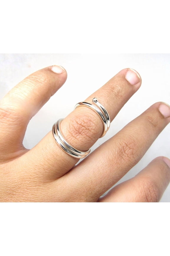 Adjustable Sterling Silver Splint Wire Ring for PIP & DIP Joint Support | Rheumatoid Arthritis & Arthritis Finger Splint for Joint Pain Relief