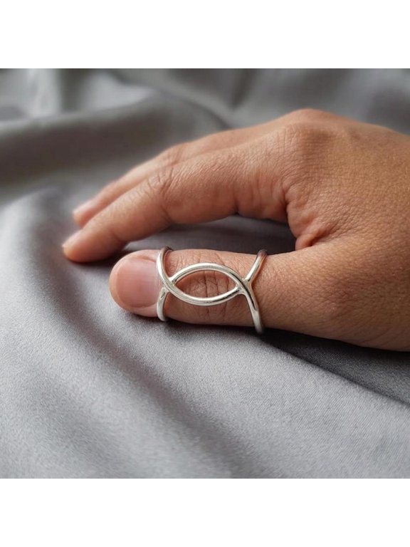 Adjustable Wire Wrapped Minimalist Handmade Ring Band Jewelry Set