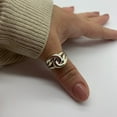 thumbnail image 1 of SS DESIGNS Big Silver Knot Thumb Ring-Gift For Her-Unique Bold Ring-Chunky Silver Ring, 1 of 8