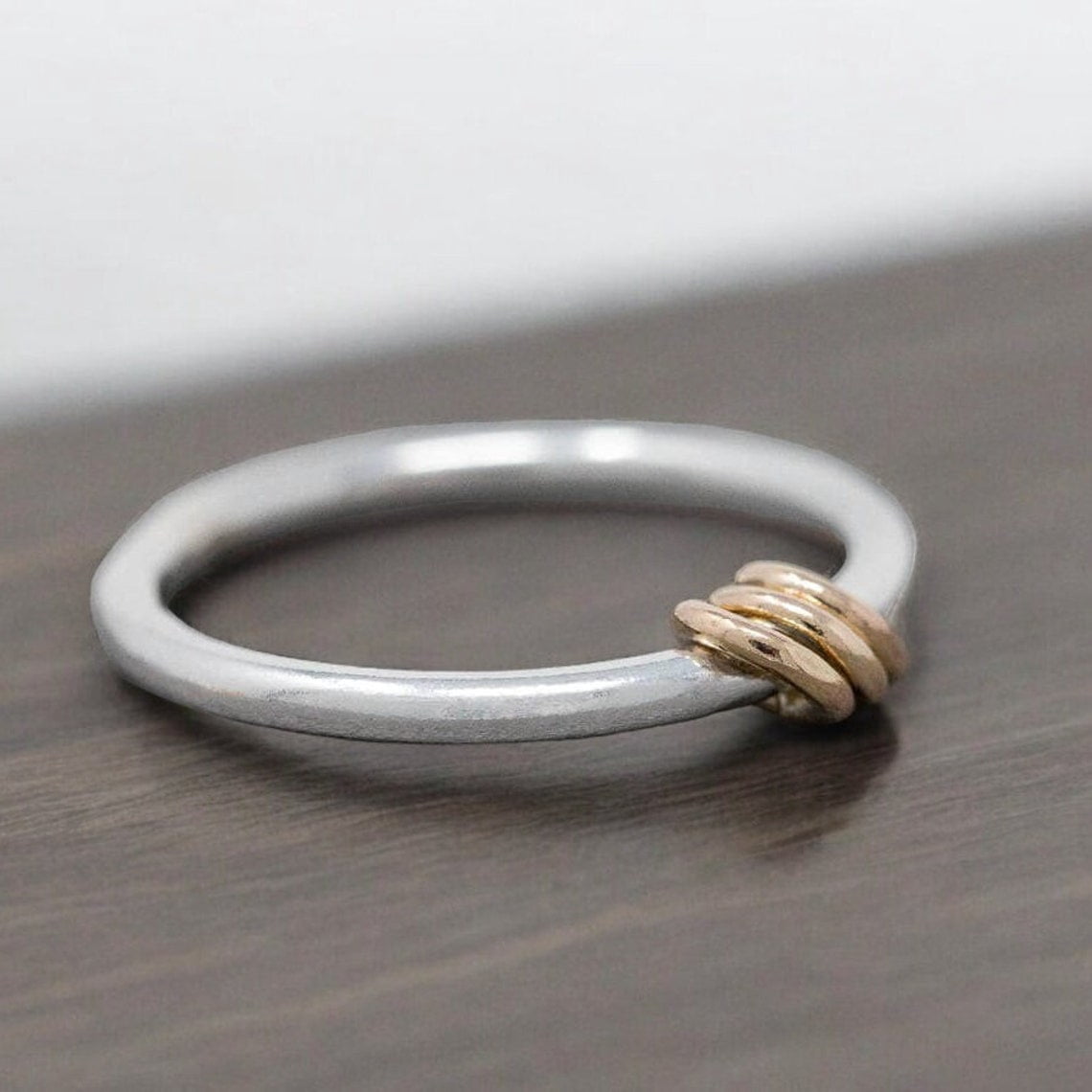 SS DESIGNS Bronze Fidget Spinner Ring Handmade Rotating Meditation Ring for Anxiety Relief & Stress Management Jewelry Accessory