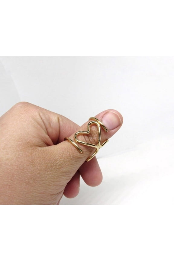 Finger Ring Splint in 14k Yellow Gold Fill • Boutonniere Finger Ring • Triggering Thumb Finger Splint • Trigger Finger Ring