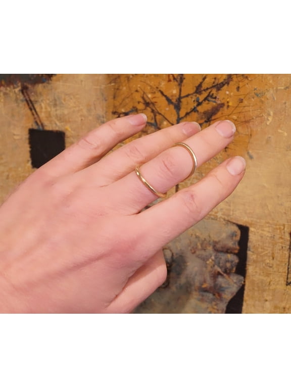 Finger Splint Ring Adjustable Triple Loop Band Hammered Texture Silver Brass Copper Handmade Artisan Statement Jewelry