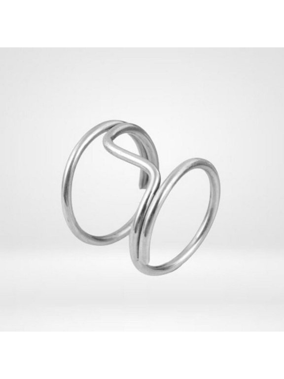 German Silver Wave Open Ring Handmade Artisan Fashion Jewelry