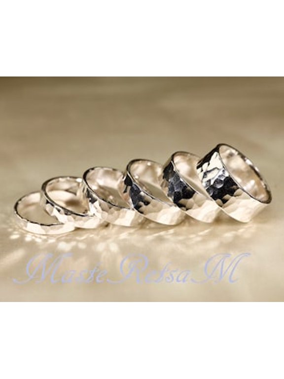 Matte Silver Plated Ring Unisex Wedding Band Minimalist Fashion Band Everyday Jewelry