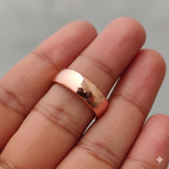 SS DESIGNS- Handmade Copper Thumb Ring Adjustable Solid Copper Band | Unisex Artisan Jewelry, Lightweight Boho Style Accessory