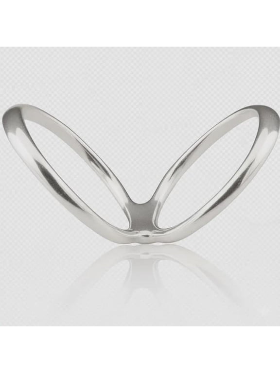 Minimalist Oval Open Silver Ring, Adjustable Stackable Band Ring