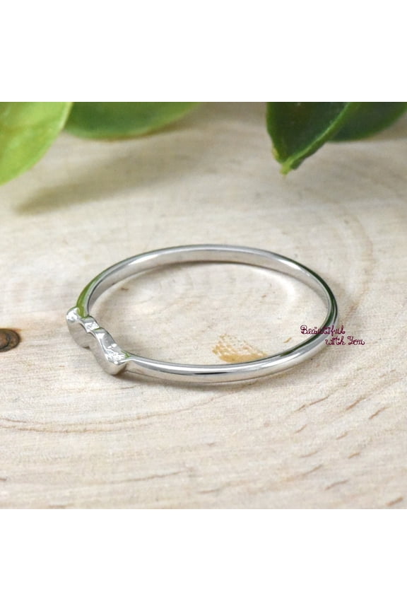 Mustache Ring Sterling Silver Lightweight Fashion Jewelry Dainty Tiny Silver Accessory Stylish Statement Gift For Her Everyday Wear