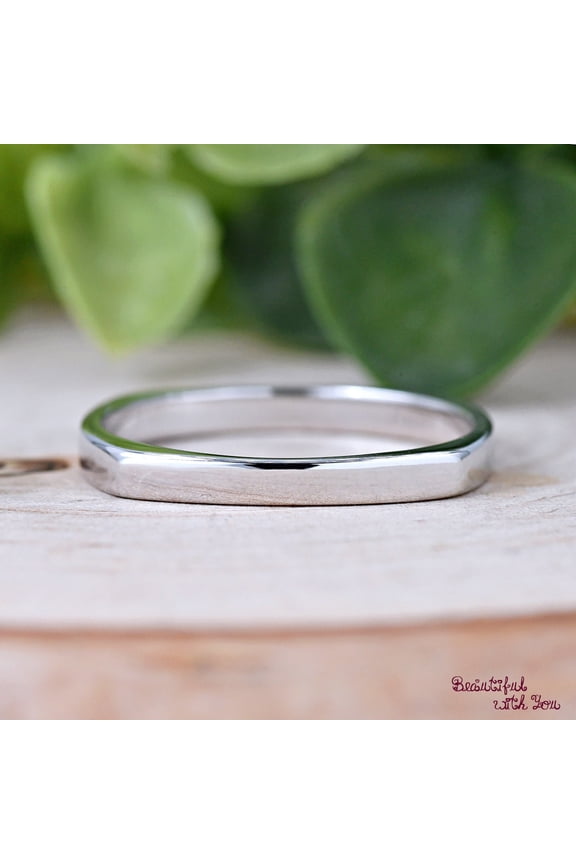 Rounded Square Ring Minimalist Design, Solid 925 Sterling Silver Flat Top Square Thumb Ring, Square Ring, Stackable Ring, Simple Plain Ring
