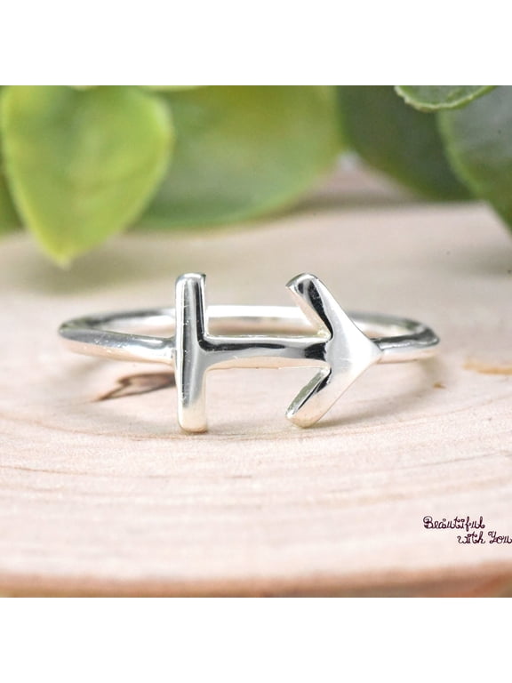 Sagittarius Zodiac Ring Silver Plated Minimalist Constellation Band, Celestial Archer Star Sign Jewelry for Her