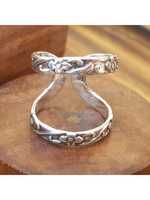 Silver Adjustable Ring Criss-Cross Infinity Open Band