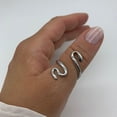 thumbnail image 1 of SS DESIGNS Silver Adjustable Snake Animal Ring-Gift For Her-Thumb Thick Open Band Ring, 1 of 9