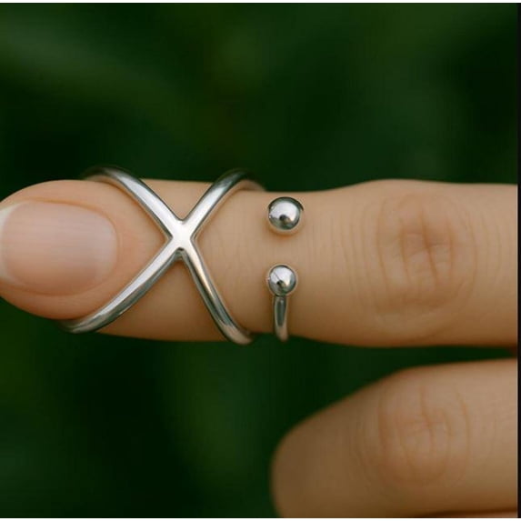 Minimalist Stackable Rings SS DESIGNS Silver Open Adjustable Minimalist Stackable Fashion Ring ...